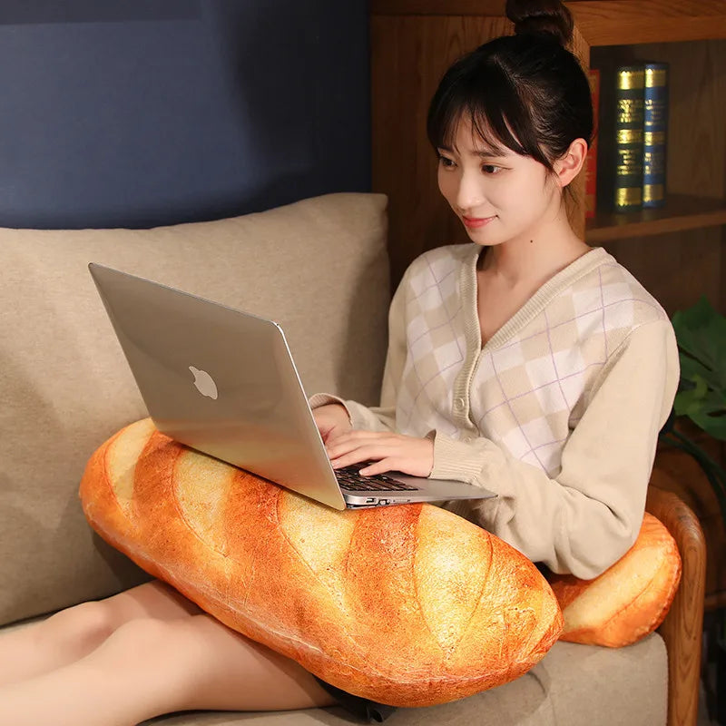 French Bread Plush Pillow – Soft Food Plushie for Decor, Gifts & Cozy Sleeping Companion Venice Collections