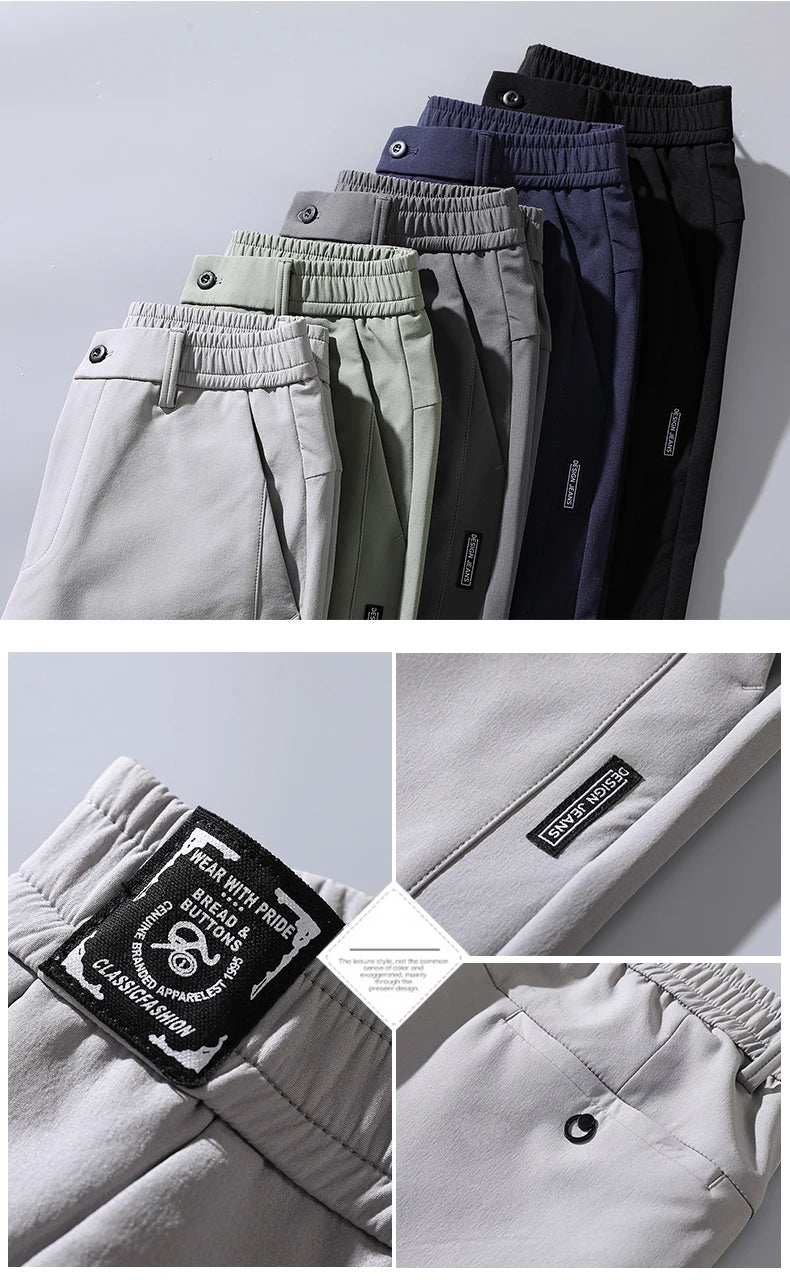 Stretch Slim Straight Casual Pants High Quality Venice Collections