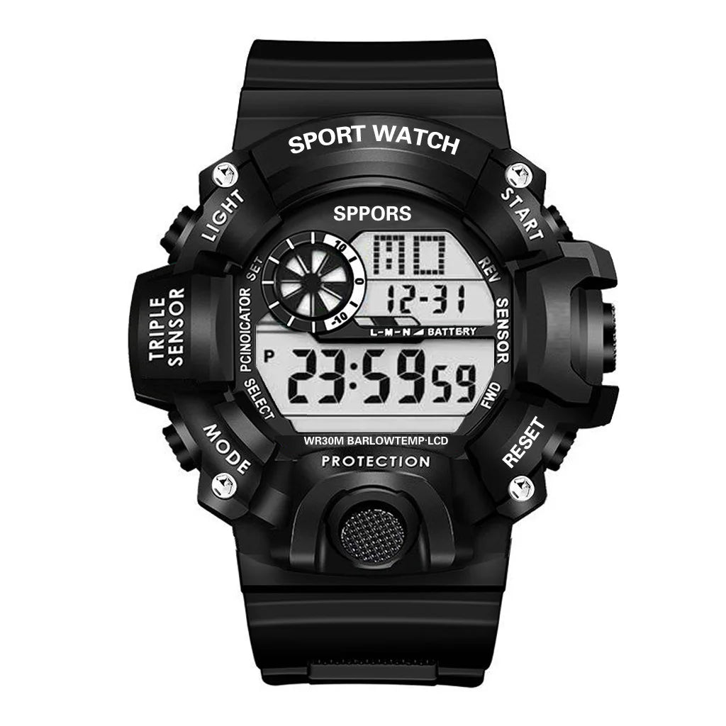 Men's Watch Sports Electronic Wristwatch Large dial Multifunctional Waterproof Venice Collections