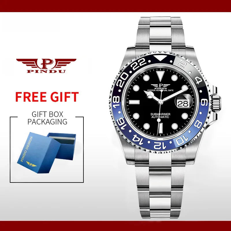 Reloj Hombre PINDU DESIGN Water Ghost Yacht Men Mechanical Wristwatch 40MM Luxury Ceramic Automatic Watch For Men Relogios Venice Collections