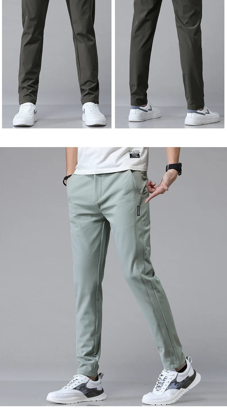 Stretch Slim Straight Casual Pants High Quality Venice Collections