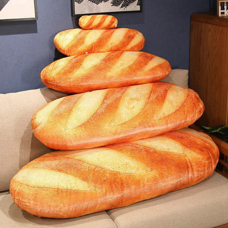 French Bread Plush Pillow – Soft Food Plushie for Decor, Gifts & Cozy Sleeping Companion Venice Collections