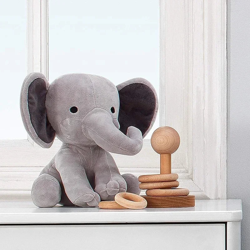 25cm Gray Elephant Plush Toy – Soft Kawaii Stuffed Pillow for Kids & Baby Room Decor Venice Collections