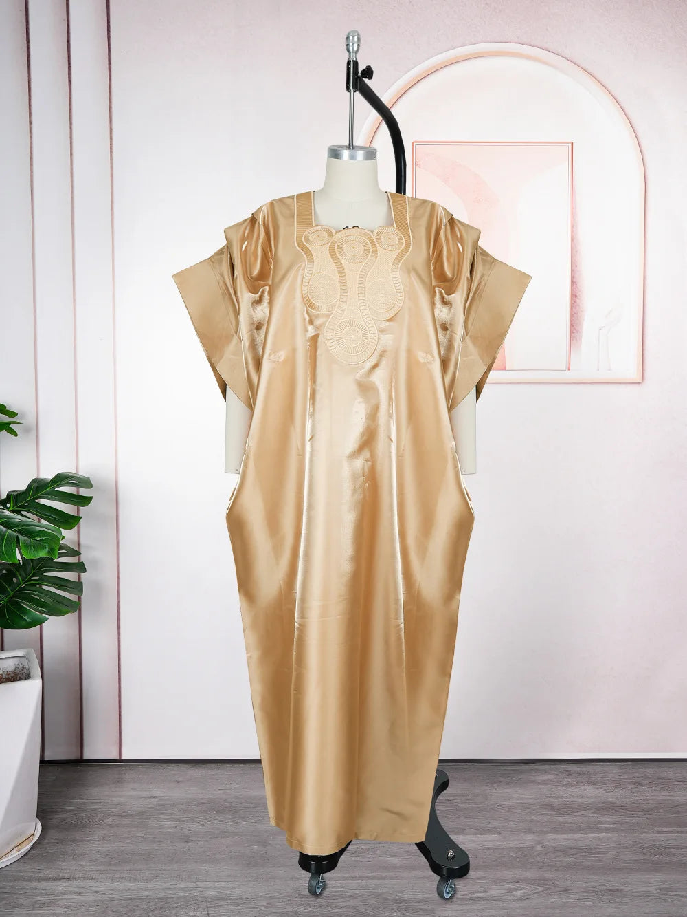 Women’s Dubai Style Satin Caftan – Modest Luxury Evening Dress 2026 Venice Collections