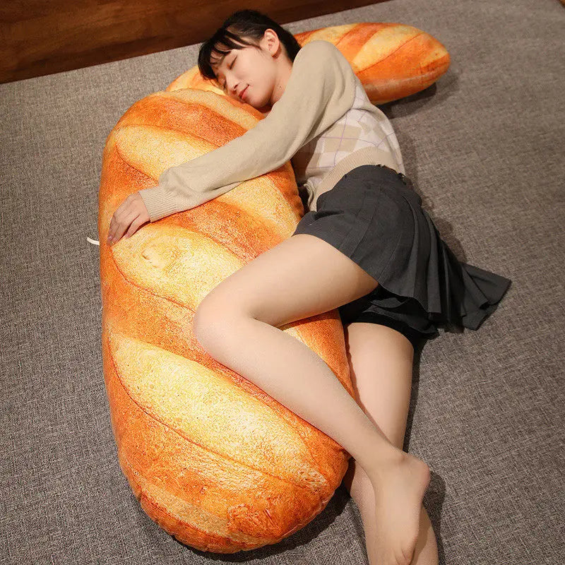 French Bread Plush Pillow – Soft Food Plushie for Decor, Gifts & Cozy Sleeping Companion Venice Collections