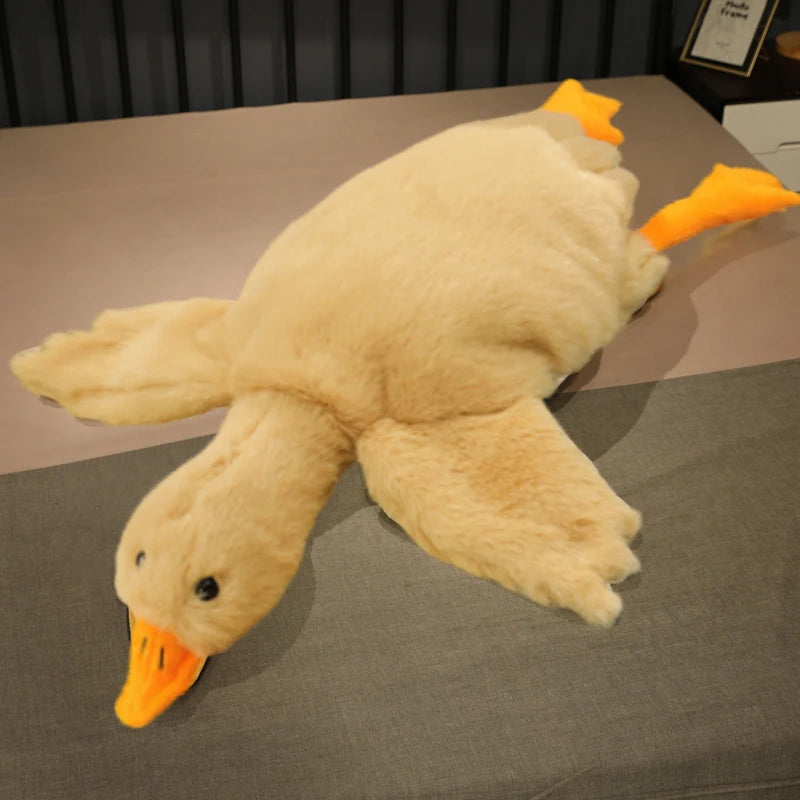 50-190cm Large Brown Hug Stuffed Animal Duck Kawaii Giant Goose Plush Toy Sleeping Pillow Big Soft Doll Party Gift for Boy Girls Venice Collections