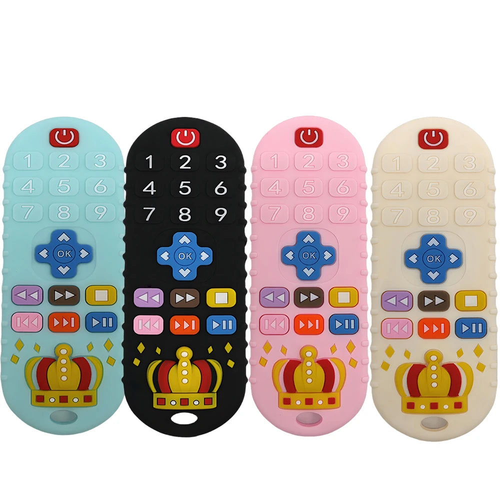 Baby Silicone Teether Set – Remote Control Style Anti-Chew Gloves & Pacifier Toy Venice Collections
