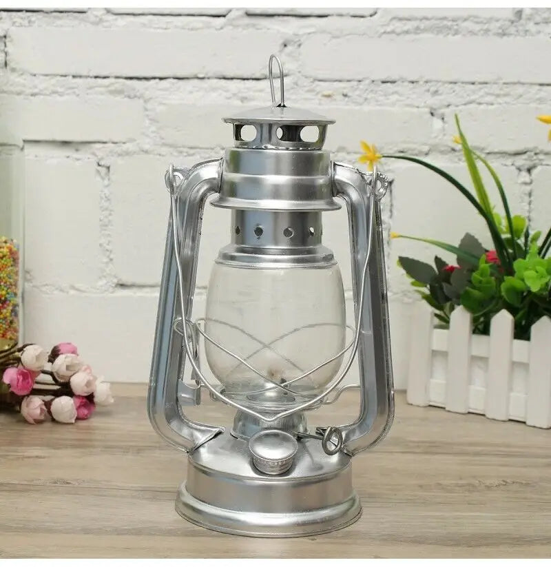 Retro Metal Hurricane Lantern – Handheld Outdoor Venice Collections