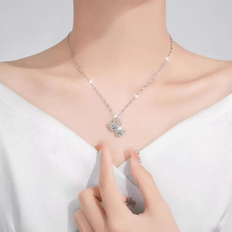 Sterling Silver Necklace Moissanite Venice Collections