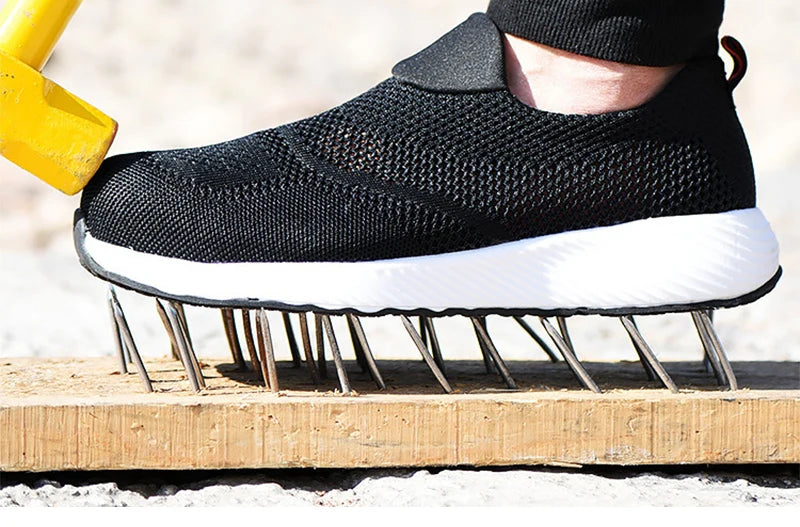 Summer Mesh Light Work Sneakers Steel Toe Protective Work Safety Shoes Men Women Breathable Construction Shoes Work Boots Men Venice Collections