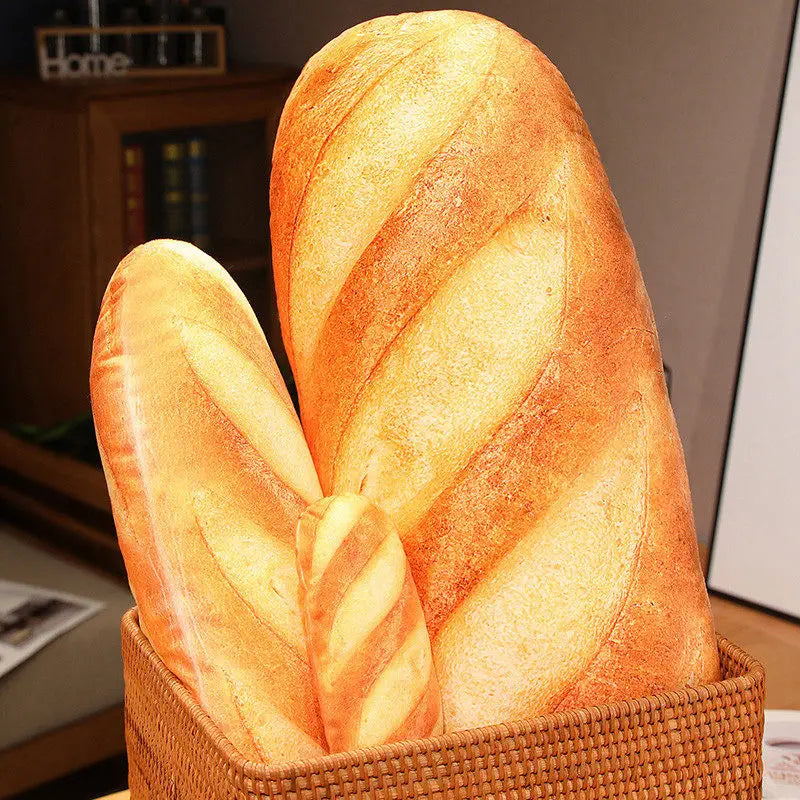 French Bread Plush Pillow – Soft Food Plushie for Decor, Gifts & Cozy Sleeping Companion Venice Collections