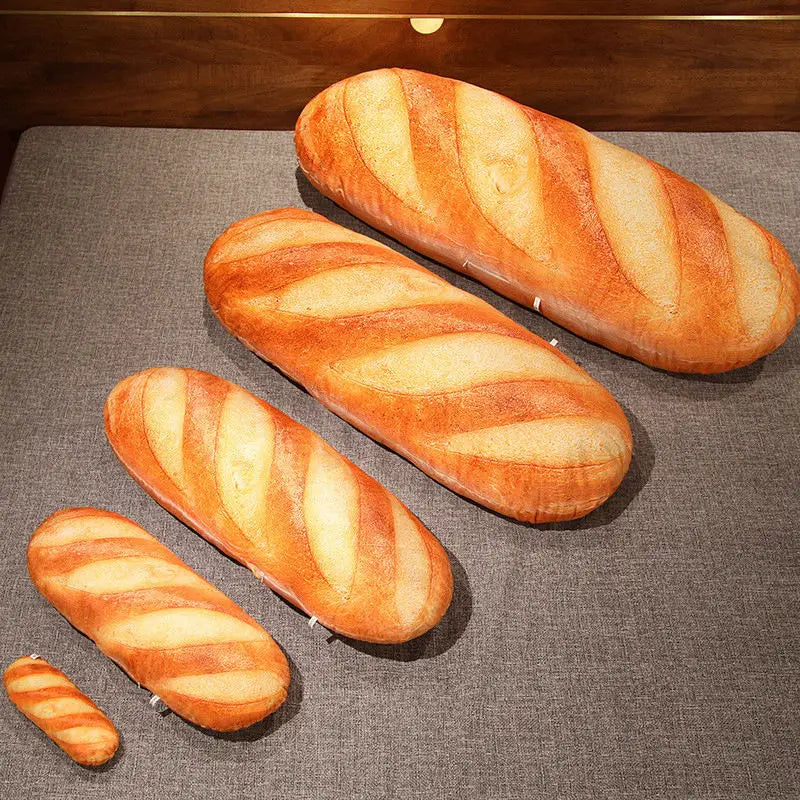 French Bread Plush Pillow – Soft Food Plushie for Decor, Gifts & Cozy Sleeping Companion Venice Collections