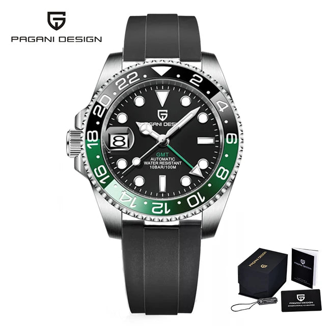 PAGANI DESIGN V3 Version GMT Watches Men's Luxury Sapphire Automatic Mechanical Watch 40MM Stainless Steel Waterproof Watch Venice Collections