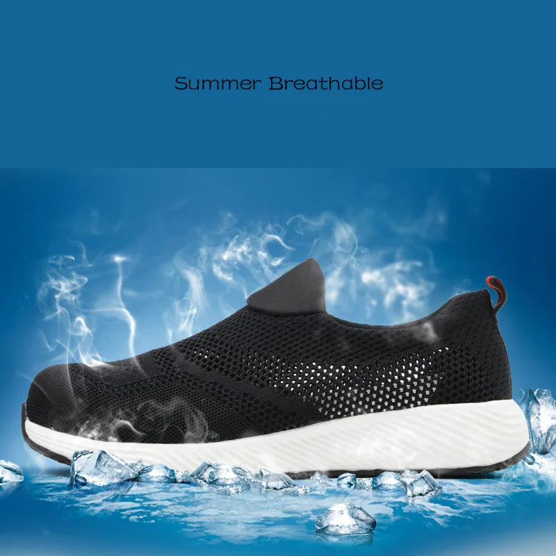 Summer Mesh Light Work Sneakers Steel Toe Protective Work Safety Shoes Men Women Breathable Construction Shoes Work Boots Men Venice Collections