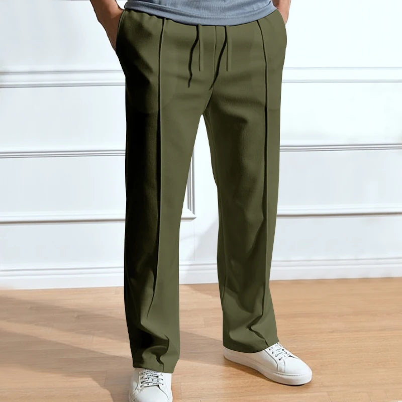 Casual Solid Color Pants – Loose Straight Fit Venice Collections