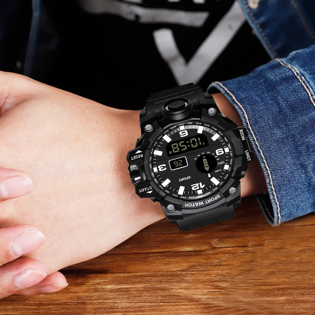 Men's Watch Sports Electronic Wristwatch Large dial Multifunctional Waterproof Venice Collections
