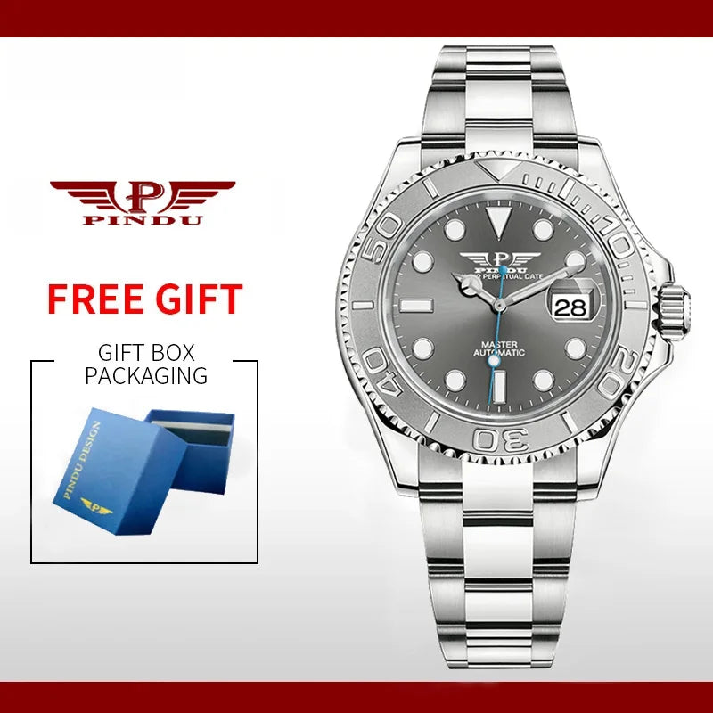 Reloj Hombre PINDU DESIGN Water Ghost Yacht Men Mechanical Wristwatch 40MM Luxury Ceramic Automatic Watch For Men Relogios Venice Collections
