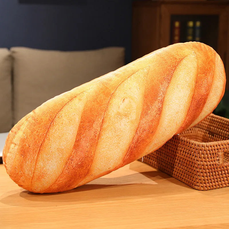 French Bread Plush Pillow – Soft Food Plushie for Decor, Gifts & Cozy Sleeping Companion Venice Collections