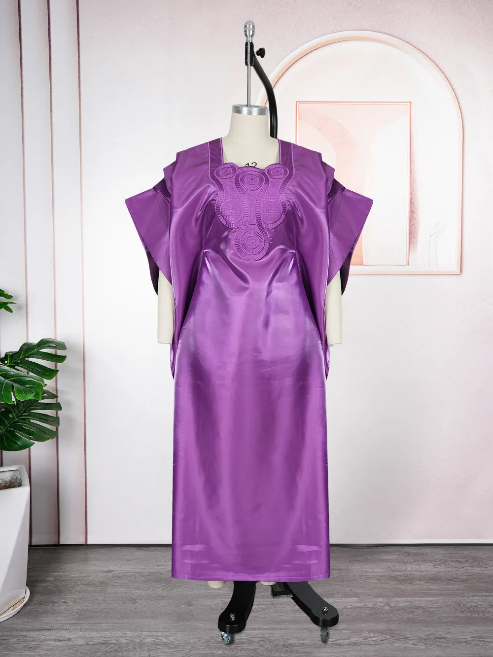 Women’s Dubai Style Satin Caftan – Modest Luxury Evening Dress 2026 Venice Collections