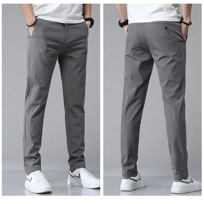 Stretch Slim Straight Casual Pants High Quality Venice Collections
