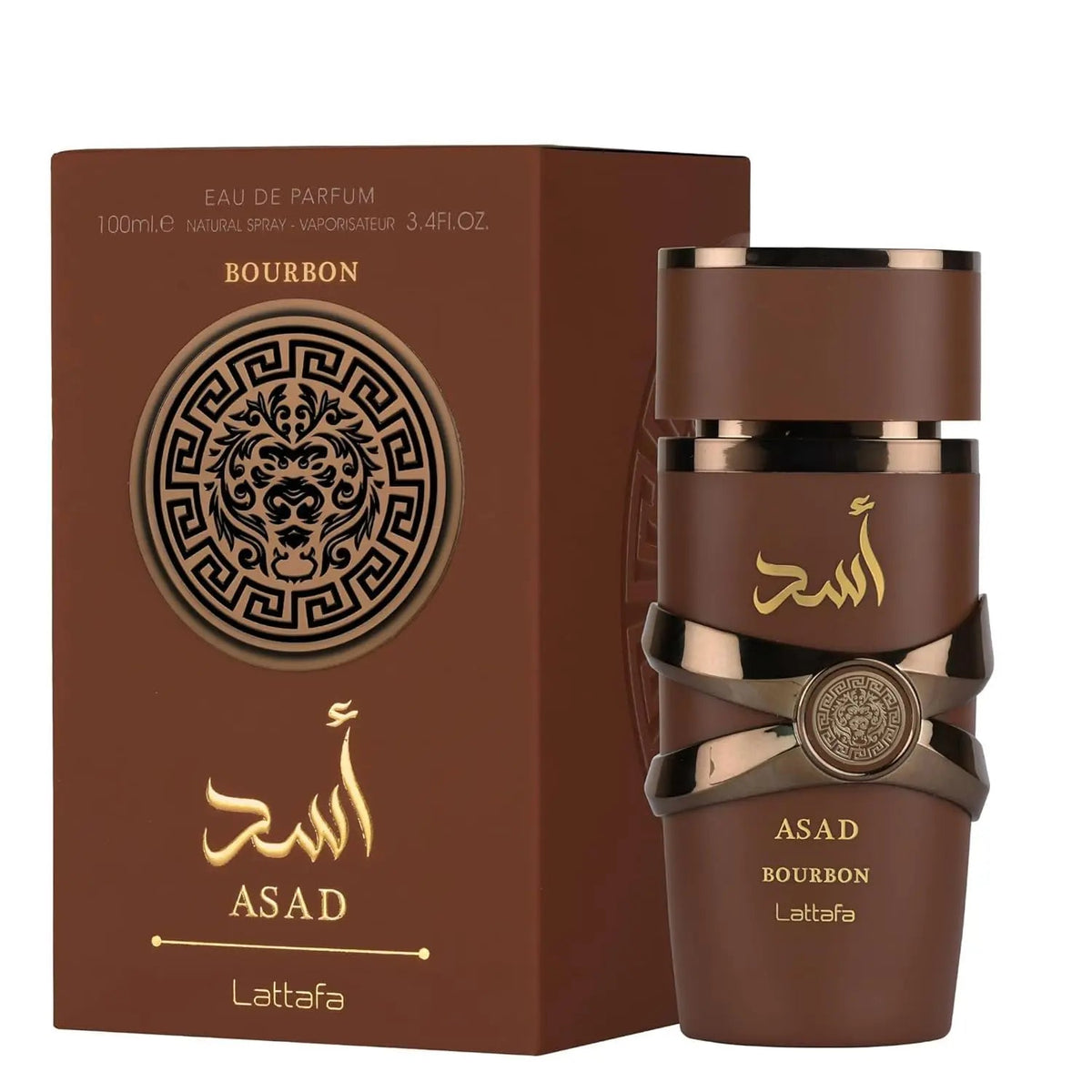 Lattafa Asad Bourbon for Unisex Eau de Parfum Spray, 3.4 Ounce / 100 ml Venice Collections