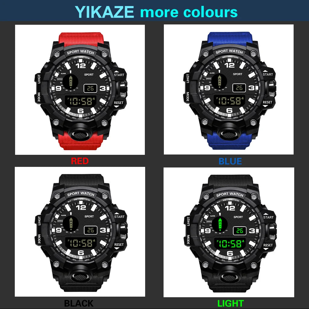 Men's Watch Sports Electronic Wristwatch Large dial Multifunctional Waterproof Venice Collections