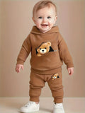 Newborn Baby Boy Fun Cartoon Bear Print Long Sleeve Fleece Venice Collections
