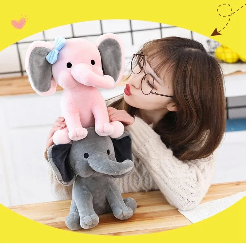 25cm Gray Elephant Plush Toy – Soft Kawaii Stuffed Pillow for Kids & Baby Room Decor Venice Collections