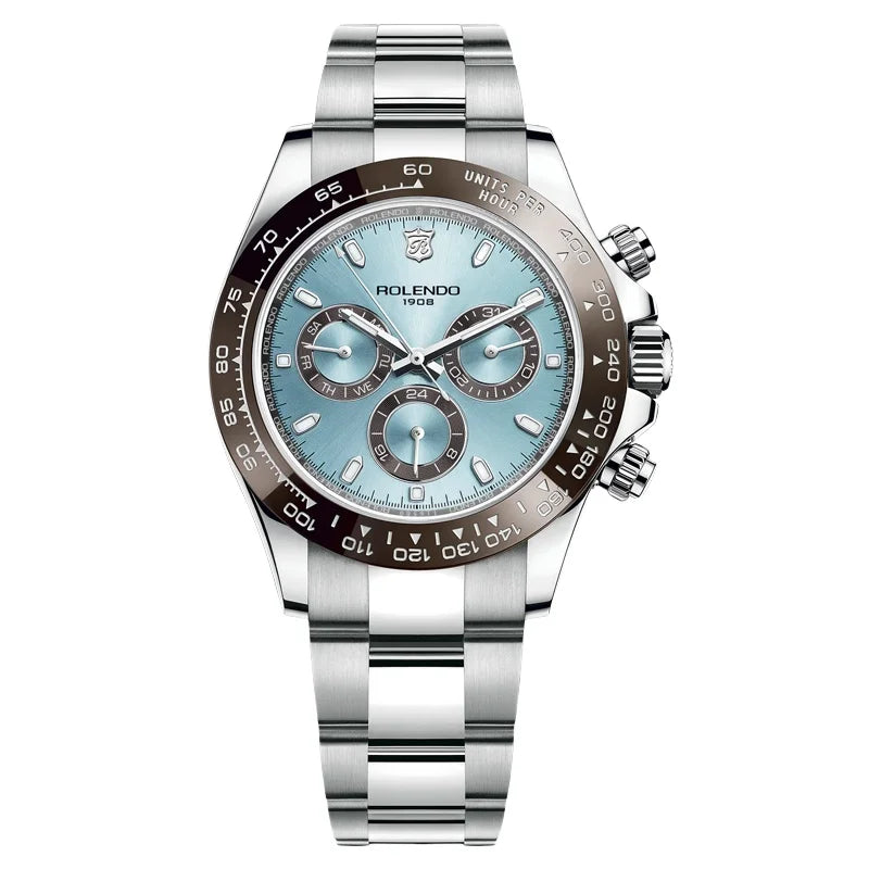 ROLENDO Luxury Men Automatic Diver Watch 40.5mm Mineral Crystal Luminous Date 300M Waterproof High-end Men's Wristwatch Gift Venice Collections