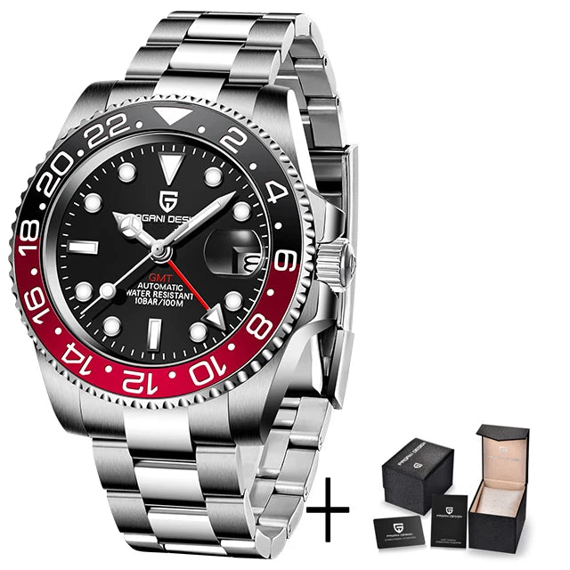 PAGANI DESIGN V3 Version GMT Watches Men's Luxury Sapphire Automatic Mechanical Watch 40MM Stainless Steel Waterproof Watch Venice Collections