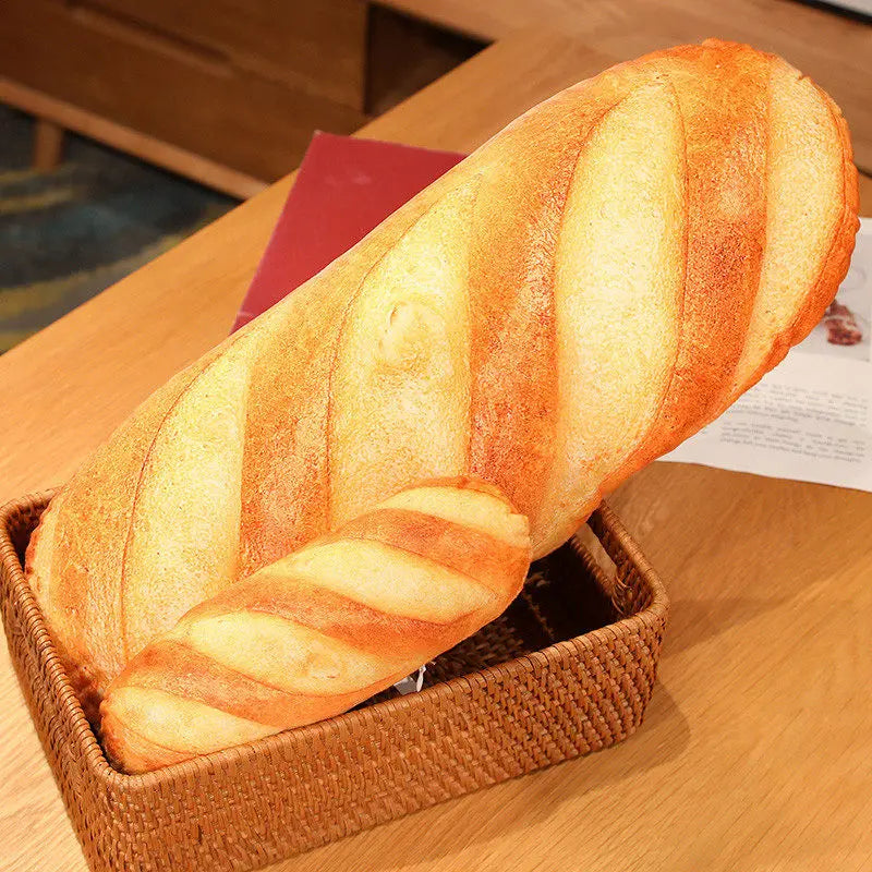 French Bread Plush Pillow – Soft Food Plushie for Decor, Gifts & Cozy Sleeping Companion Venice Collections