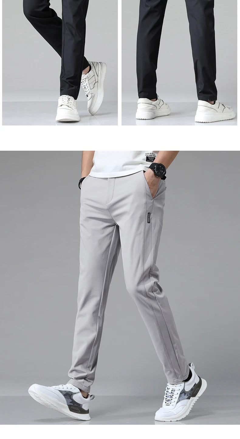 Stretch Slim Straight Casual Pants High Quality Venice Collections