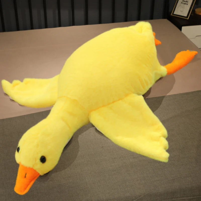 50-190cm Large Brown Hug Stuffed Animal Duck Kawaii Giant Goose Plush Toy Sleeping Pillow Big Soft Doll Party Gift for Boy Girls Venice Collections