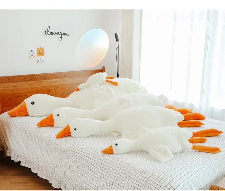Lovely Big White Goose Throw Pillow Venice Collections