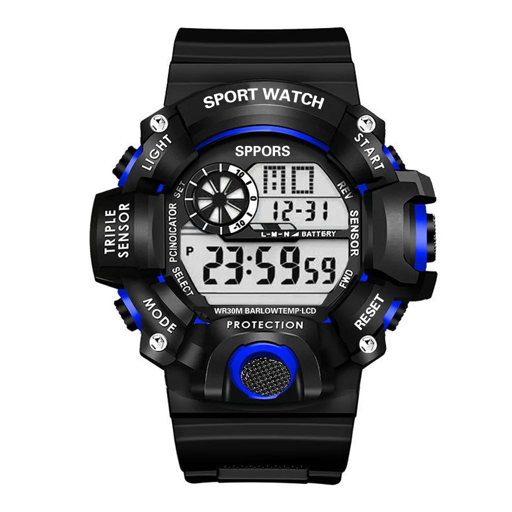 Men's Watch Sports Electronic Wristwatch Large dial Multifunctional Waterproof Venice Collections