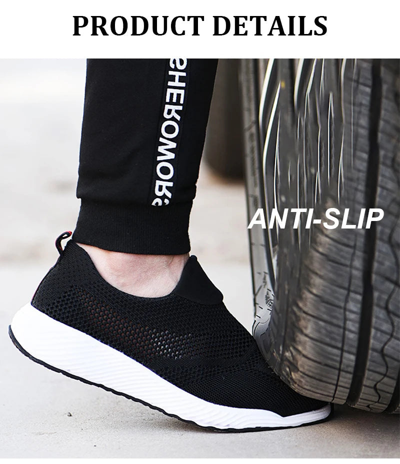 Summer Mesh Light Work Sneakers Steel Toe Protective Work Safety Shoes Men Women Breathable Construction Shoes Work Boots Men Venice Collections
