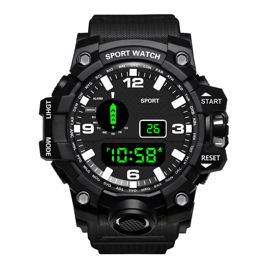 Men's Watch Sports Electronic Wristwatch Large dial Multifunctional Waterproof Venice Collections
