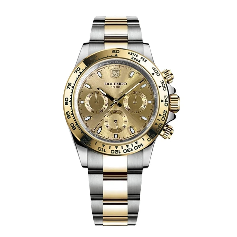 ROLENDO Luxury Men Automatic Diver Watch 40.5mm Mineral Crystal Luminous Date 300M Waterproof High-end Men's Wristwatch Gift Venice Collections