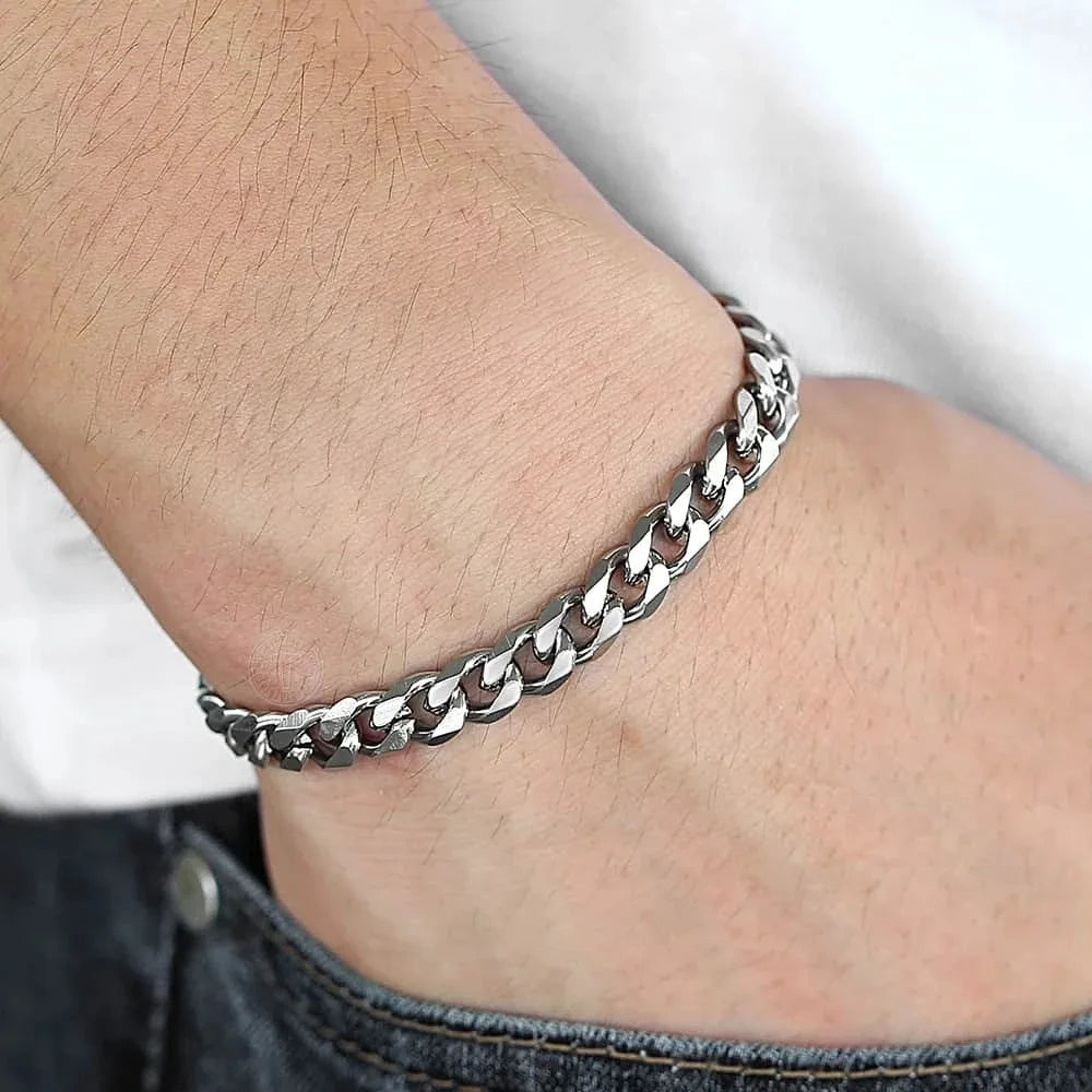 Trendy Cuban Chain Bracelet – Stainless Steel, 3–9mm Unisex Gift Venice Collections