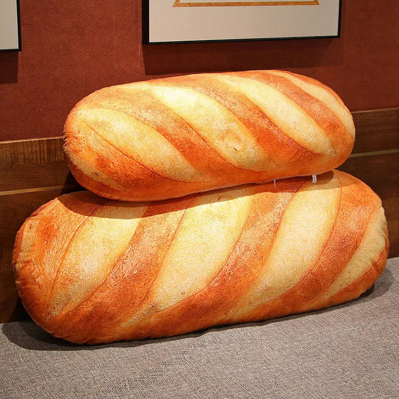 French Bread Plush Pillow – Soft Food Plushie for Decor, Gifts & Cozy Sleeping Companion Venice Collections