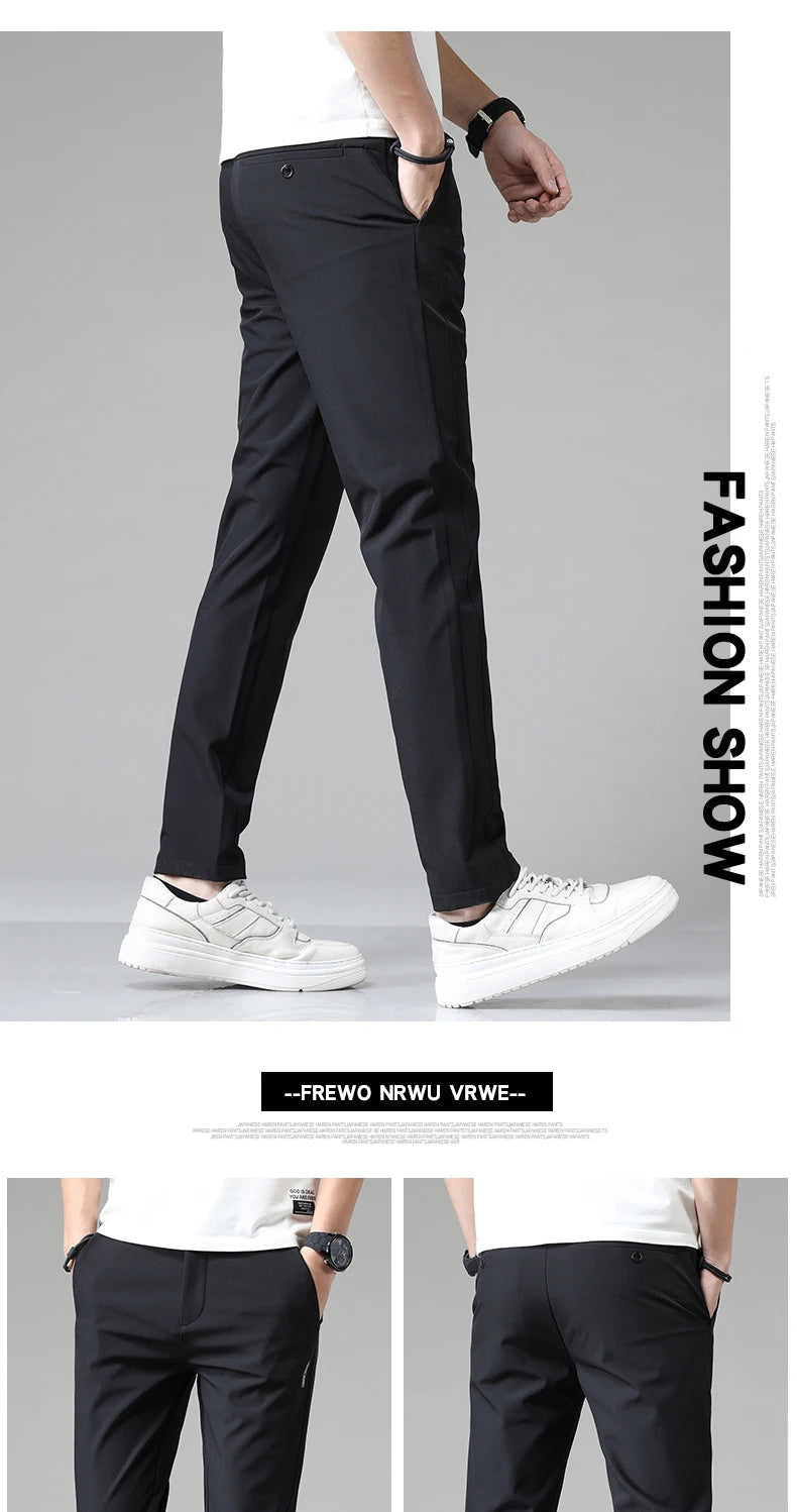 Stretch Slim Straight Casual Pants High Quality Venice Collections