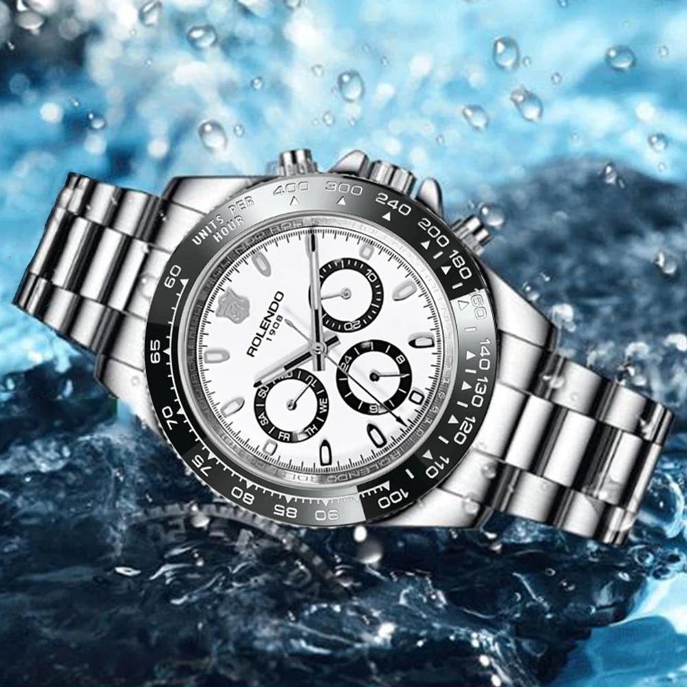 ROLENDO Luxury Men Automatic Diver Watch 40.5mm Mineral Crystal Luminous Date 300M Waterproof High-end Men's Wristwatch Gift Venice Collections