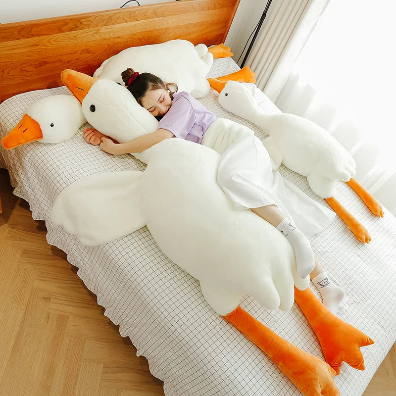 Lovely Big White Goose Throw Pillow Venice Collections