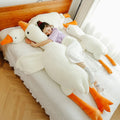 Lovely Big White Goose Throw Pillow Venice Collections