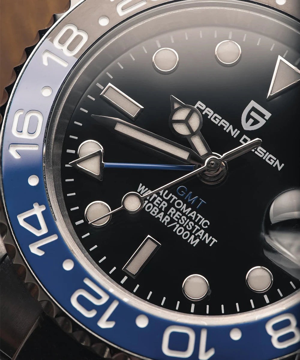 PAGANI DESIGN V3 Version GMT Watches Men's Luxury Sapphire Automatic Mechanical Watch 40MM Stainless Steel Waterproof Watch Venice Collections