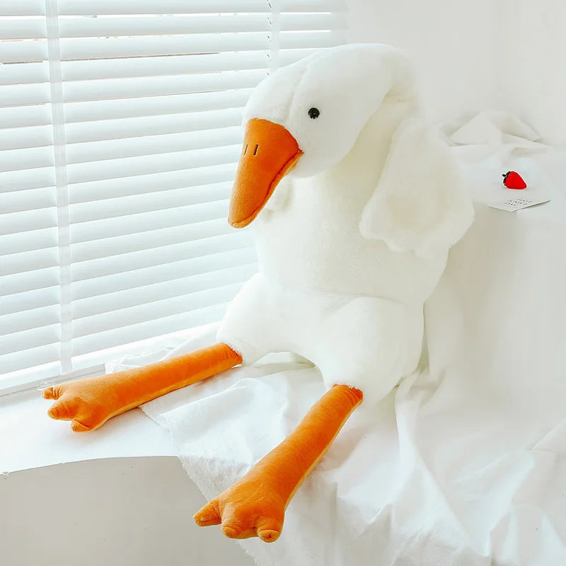 Lovely Big White Goose Throw Pillow Venice Collections