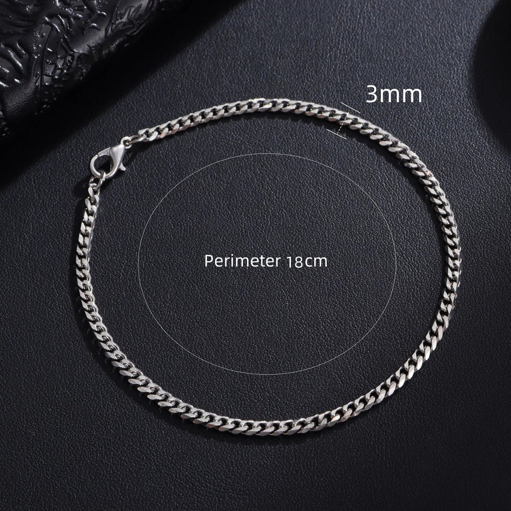Trendy Cuban Chain Bracelet – Stainless Steel, 3–9mm Unisex Gift Venice Collections
