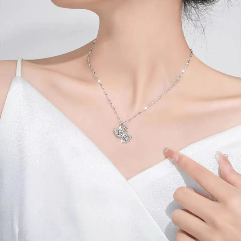 Sterling Silver Necklace Moissanite Venice Collections