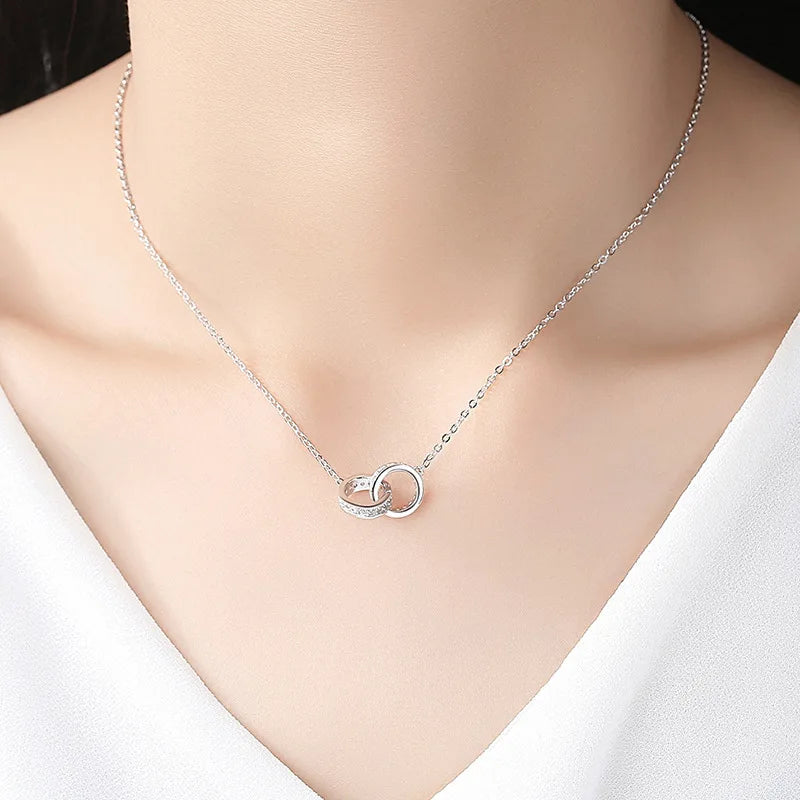 New 925 Sterling Silver Necklace Moissanite Pendant for Women Noble Wedding Jewelry Fine Fashion Party Gift High Quality Venice Collections