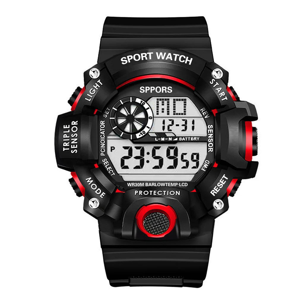 Men's Watch Sports Electronic Wristwatch Large dial Multifunctional Waterproof Venice Collections